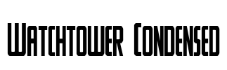Watchtower Condensed Font Image