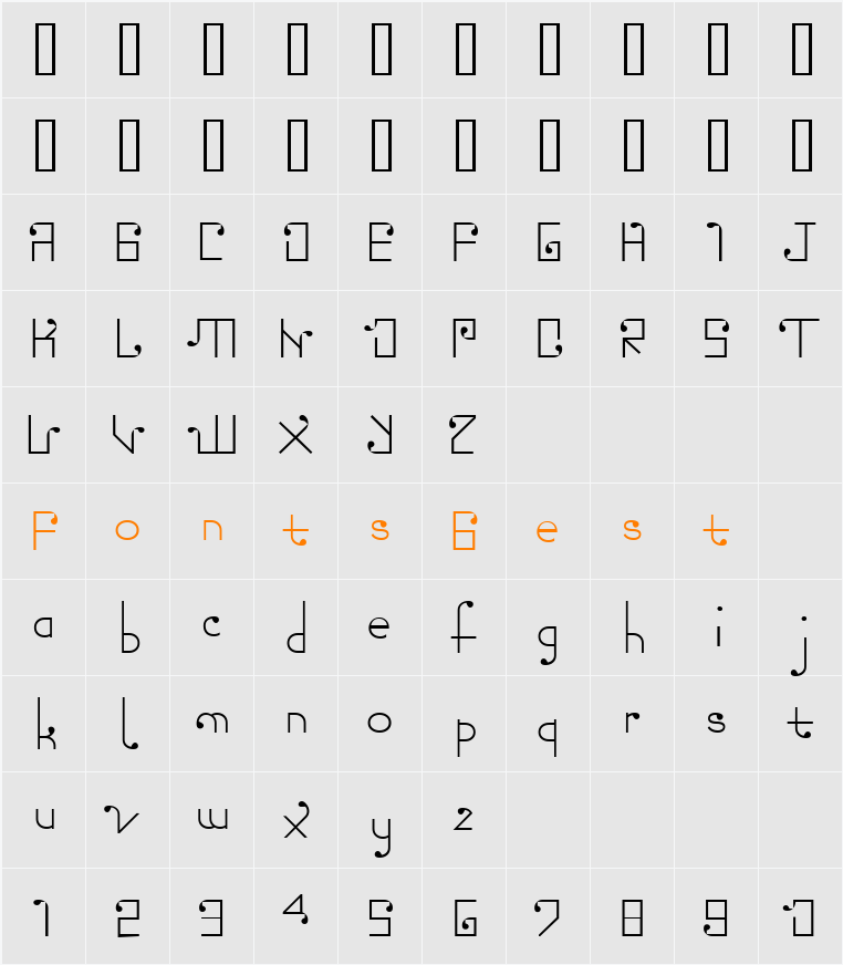 TORN Character Map