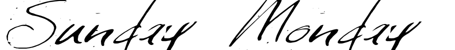 Sunday  Monday Font Image