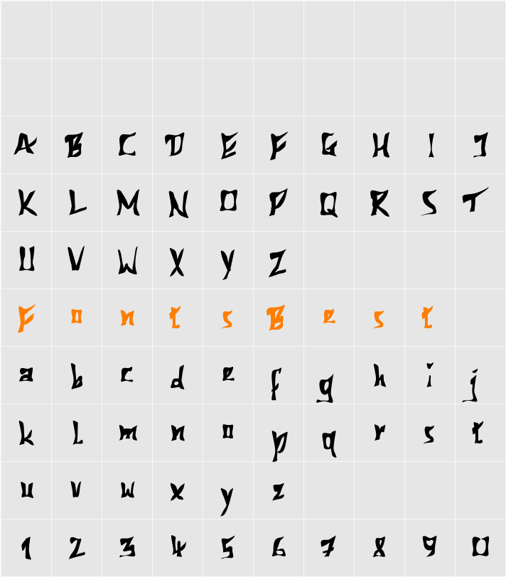 612Koshey Character Map