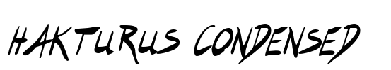 Hakturus Condensed   Font Image