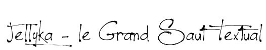 Jellyka - le Grand Saut Textual Font Image