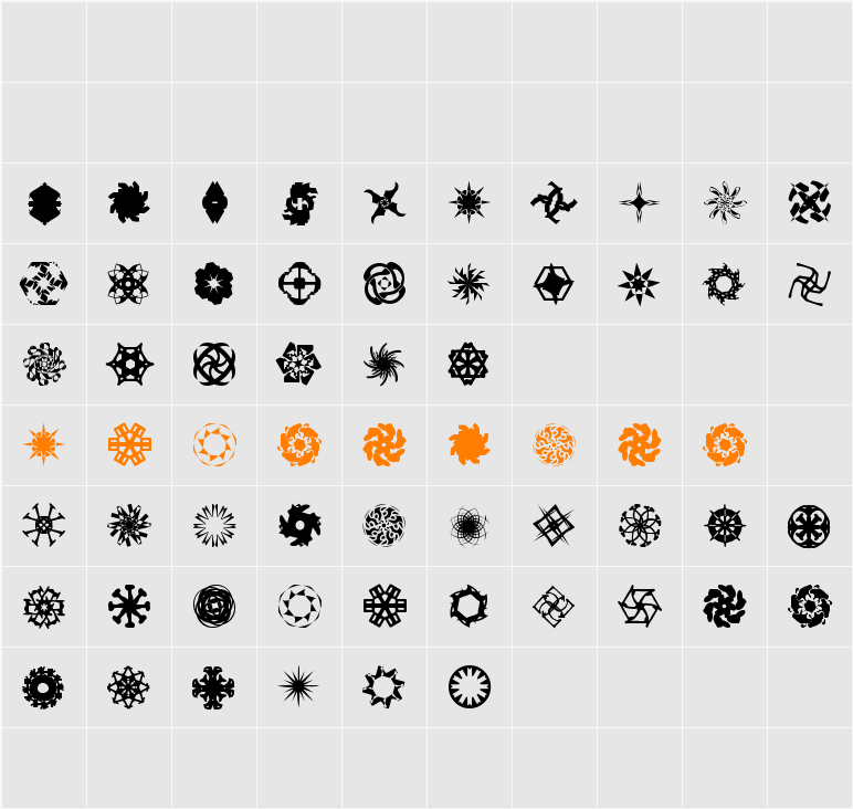 OddBats Character Map