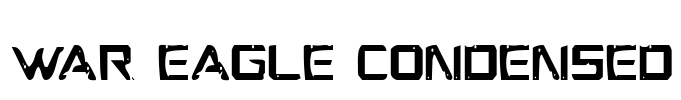 War Eagle Condensed Font Image