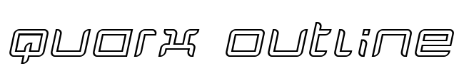 Quarx Outline Font Image