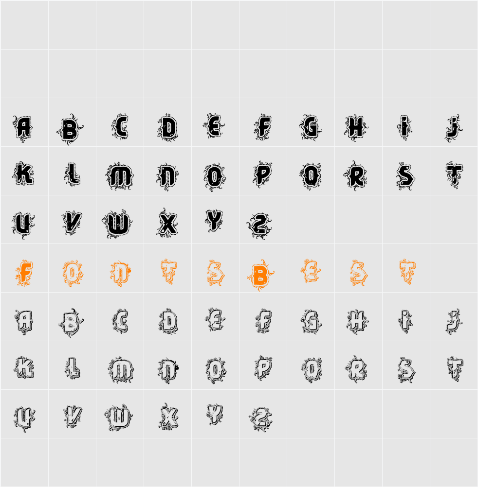 VTKS CORE Character Map