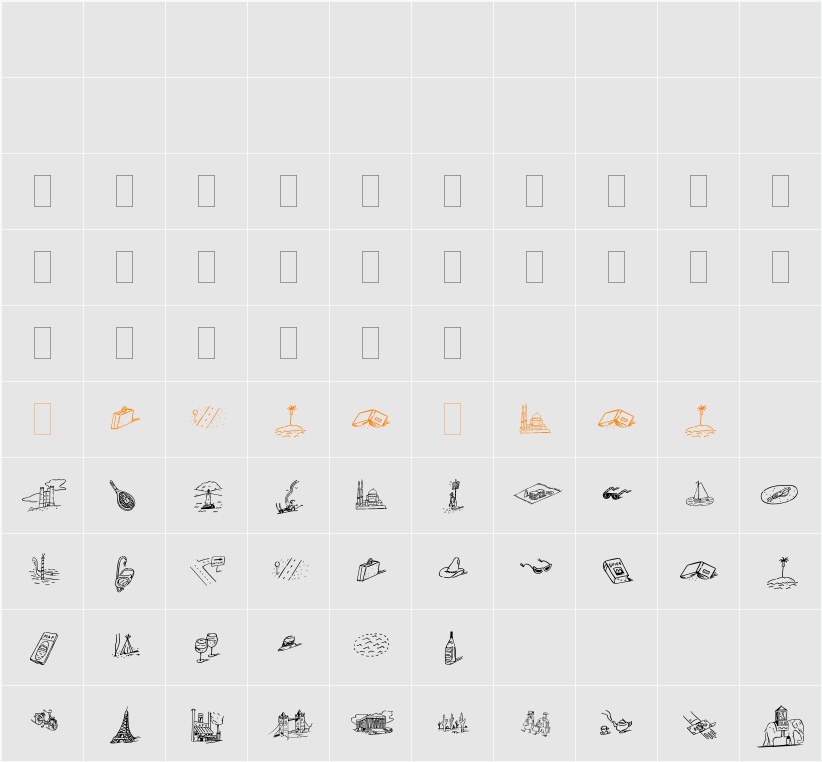 DF Journeys One Plain Character Map
