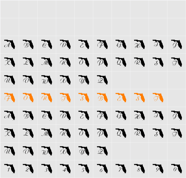 pf_fl Character Map