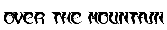 over the mountain Font Image