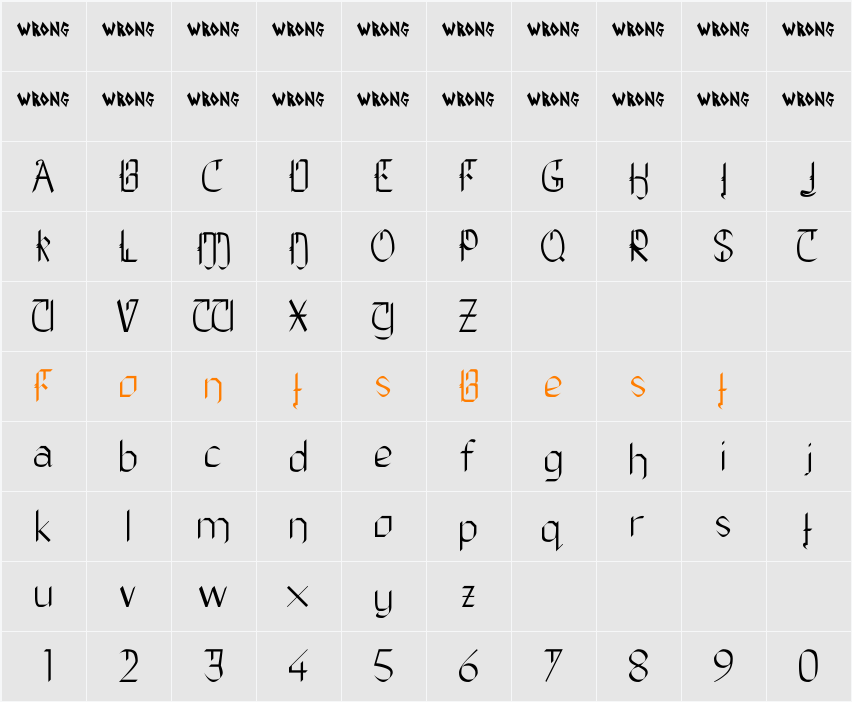 The Daily Blah Character Map
