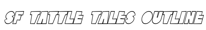 SF Tattle Tales Outline Font Image