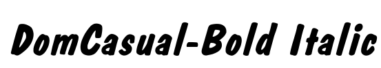 DomCasual-Bold Italic Font Image