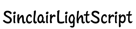 SinclairLightScript Font Image