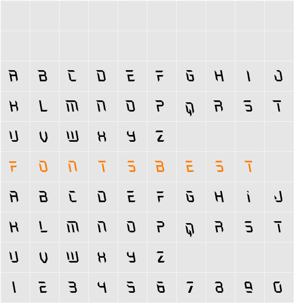 Holo-Jacket Leftalic Character Map