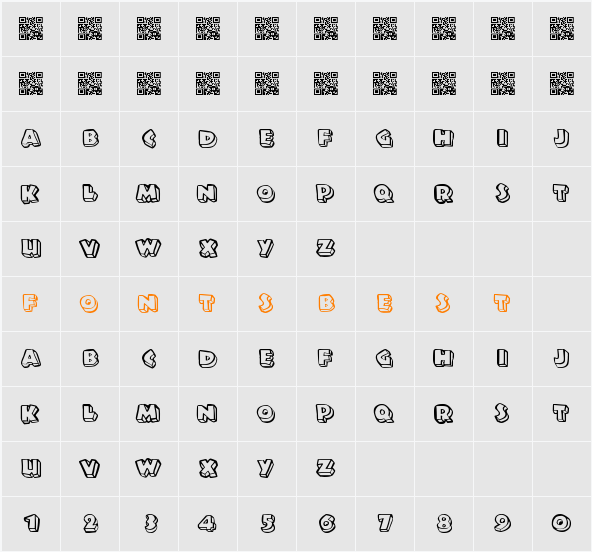 TinyShack Character Map