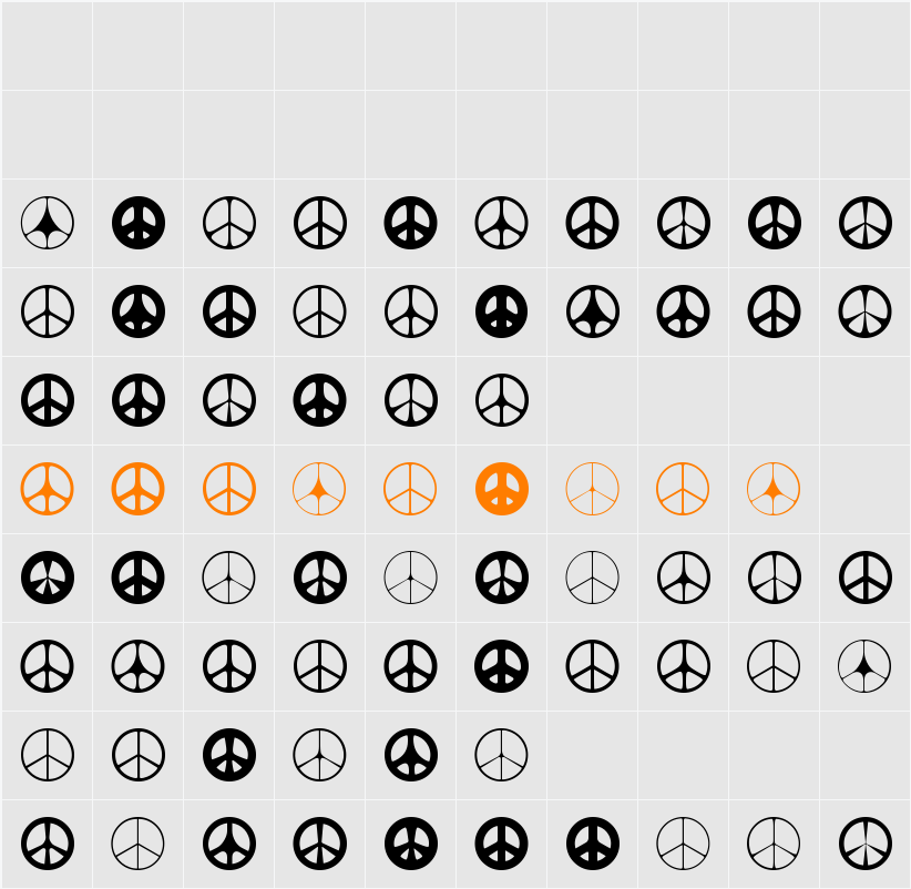 Wahei Character Map