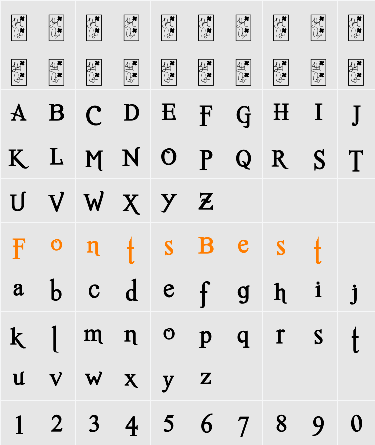 Romance Fatal Serif Std Character Map