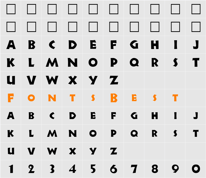 Newell Character Map