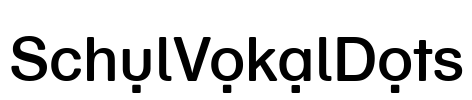 SchulVokalDots Font Image