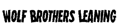 Wolf Brothers Leaning Font Image
