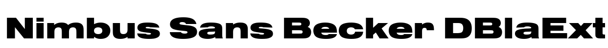 Nimbus Sans Becker DBlaExt Font Image