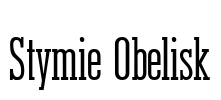 Stymie Obelisk Font Image