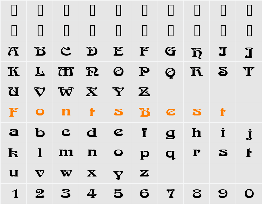 LaliqueExtended Character Map