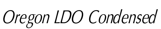 Oregon LDO Condensed Font Image