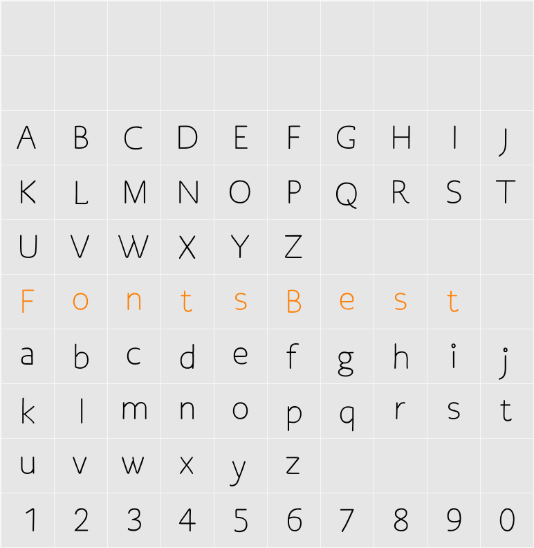 Osgood Sans Character Map