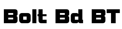 Bolt Bd BT Font Image