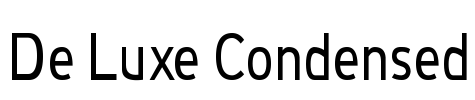 De Luxe Condensed Font Image