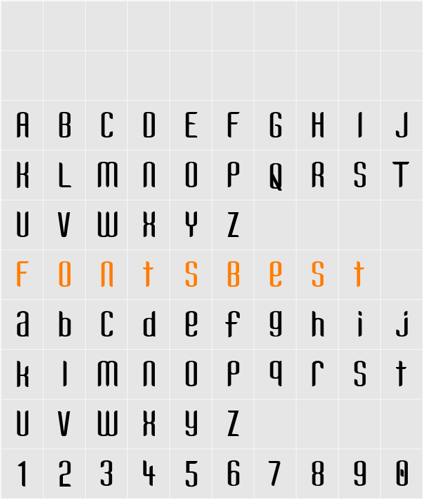 Kandide Unicase Wide Character Map