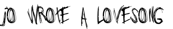 Jo_wrote_a_lovesong Font Image