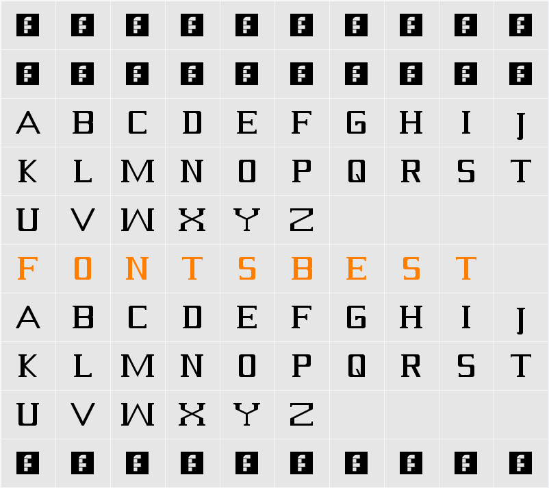 Serif? Character Map