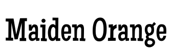 Maiden Orange Font Image