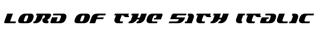 Lord of the Sith Italic