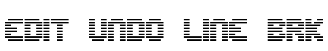 Edit Undo Line BRK Font Image