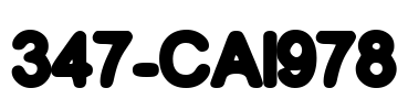 347-CAI978 Font Image