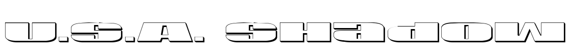 U.S.A. Shadow Font Image