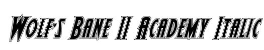 Wolf's Bane II Academy Italic