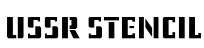 USSR STENCIL Font Image
