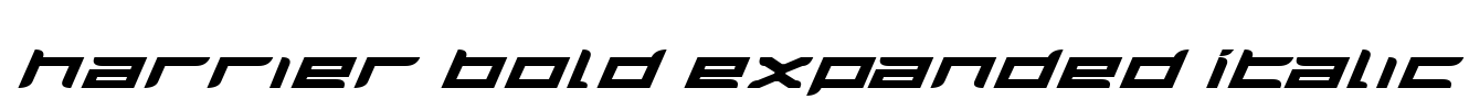 Harrier Bold Expanded Italic Font Image