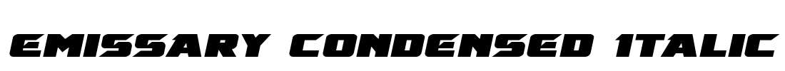 Emissary Condensed Italic Font Image