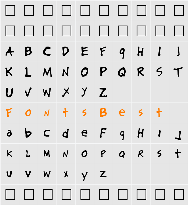 Killerbee Character Map