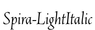 Spira-LightItalic Font Image