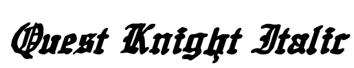 Quest Knight Italic Font Image