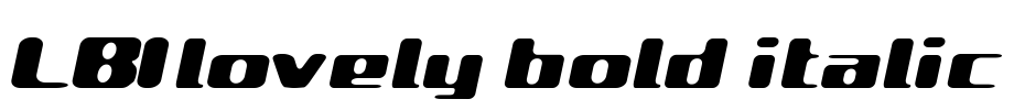 LBIlovely bold italic Font Image