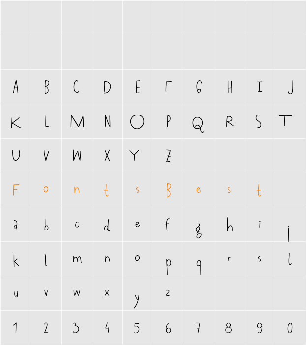 Gramofon Character Map
