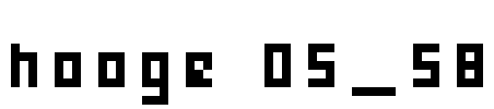 hooge 05_58 Font Image