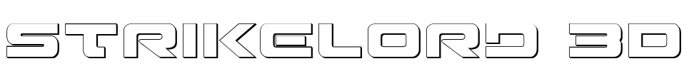 Strikelord 3D Font Image